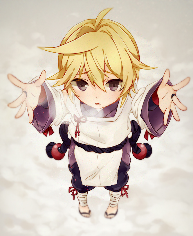 kagamine len (vocaloid and 1 more) drawn by okidokei
