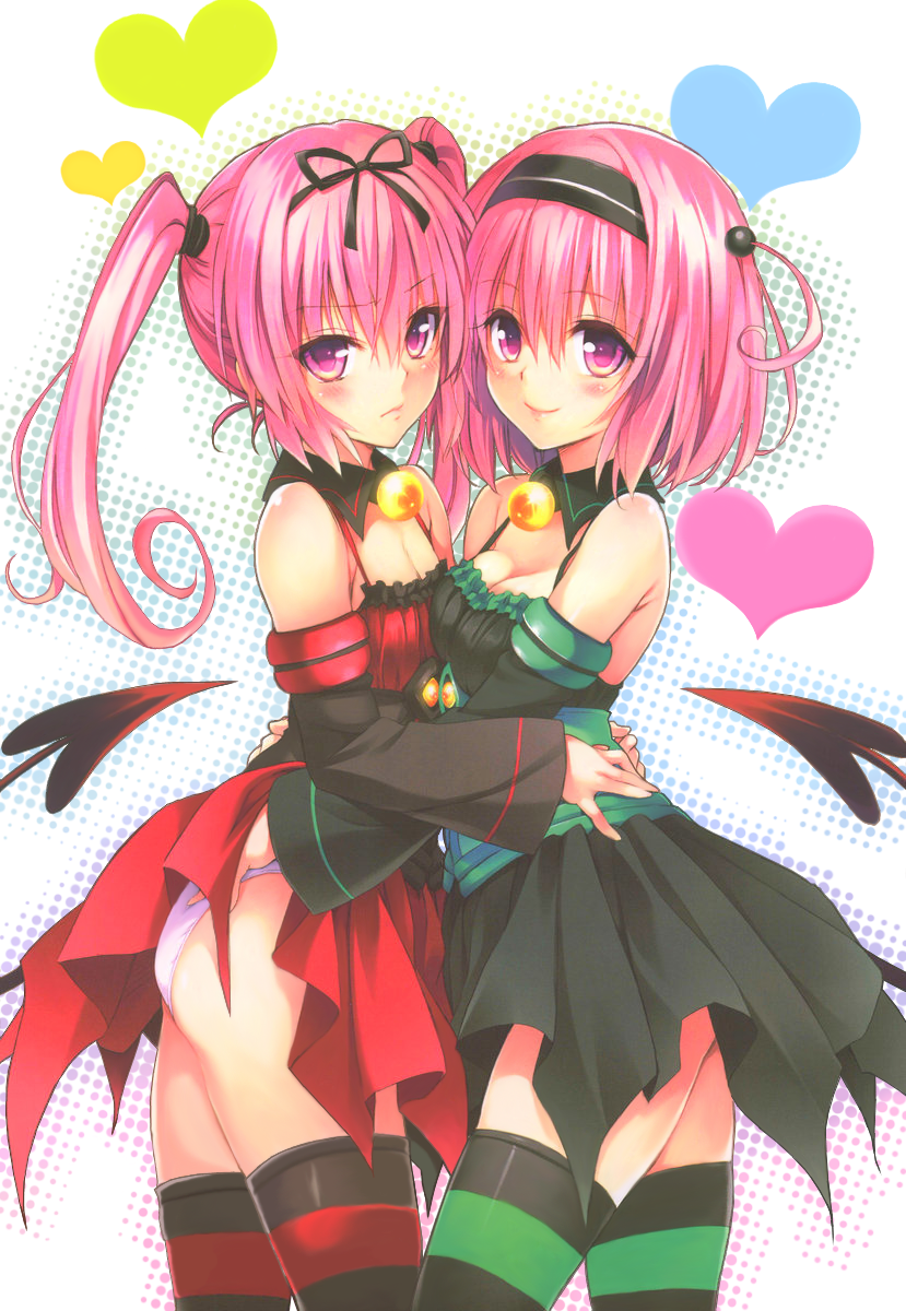 momo velia deviluke and nana asta deviluke (to love-ru and 1 more) drawn by yabuki_kentarou
