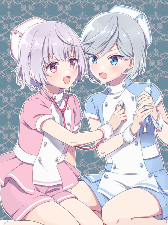 gekkoin noel and wakakusa yukari (dankira!!!) drawn by riku_(melty_drop)