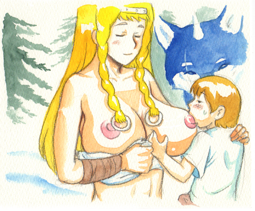 leina and exiled warrior leina (queen's blade) drawn by caracol