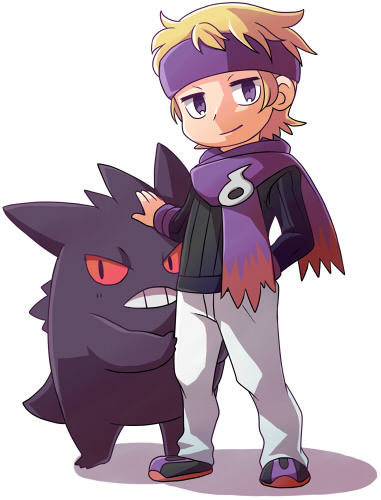gengar and morty (pokemon and 1 more) drawn by momiage