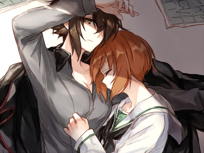 nishizumi miho and nishizumi maho (girls und panzer) drawn by yuuyu_(777)