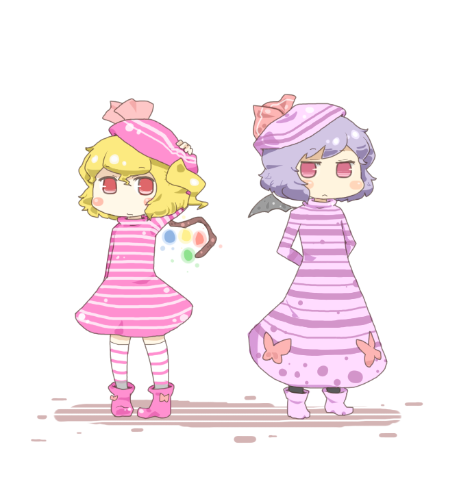 remilia scarlet and flandre scarlet (touhou) drawn by inishie
