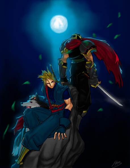 hattori hanzou, galford d weller, and poppy (samurai spirits) drawn by sakamoto_mineji