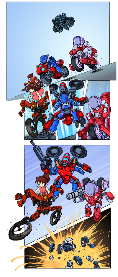 priscilla asagiri, mospeada, houquet et rose, ogata rin, fuego, and 1 more (bubblegum crisis and 4 more) drawn by hachimara2