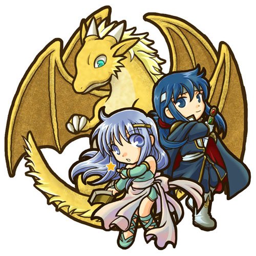 seliph, julia, and naga (fire emblem and 1 more) drawn by socha