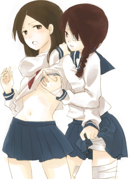 kitsu chiri and kobushi abiru (sayonara zetsubou sensei) drawn by natsume_(menthol)