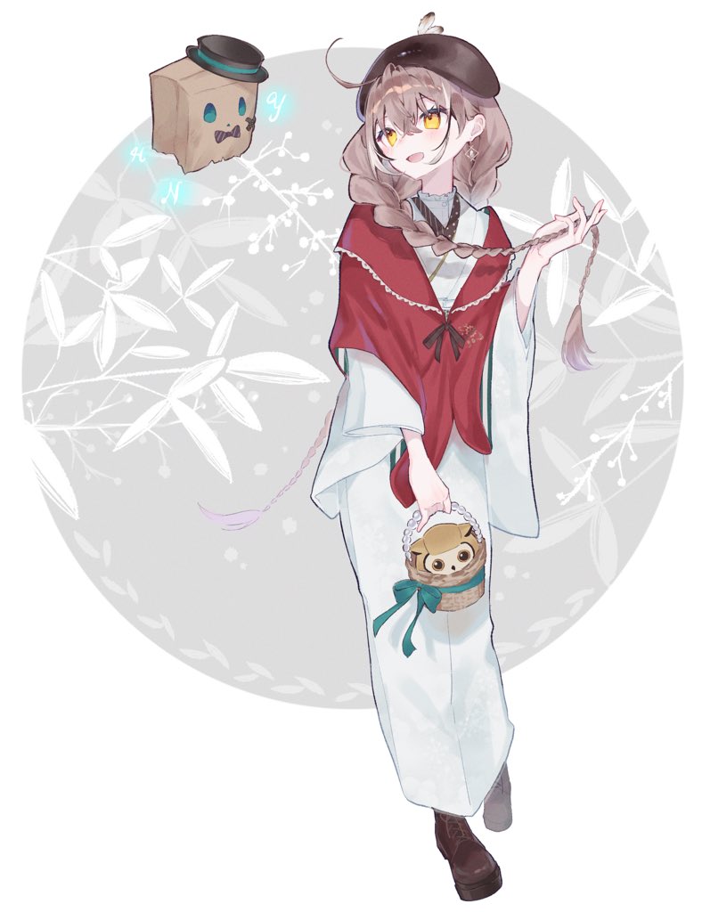 nanashi mumei, friend, and hootsie (hololive and 1 more) drawn by nakonako3324