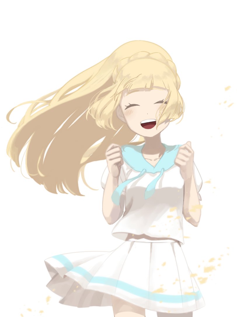 lillie (pokemon and 1 more) drawn by mintohihi1111