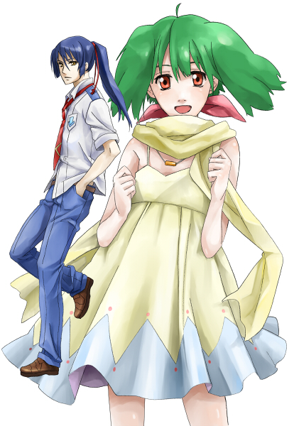 ranka lee and saotome alto (macross and 1 more) drawn by ishizue_ei