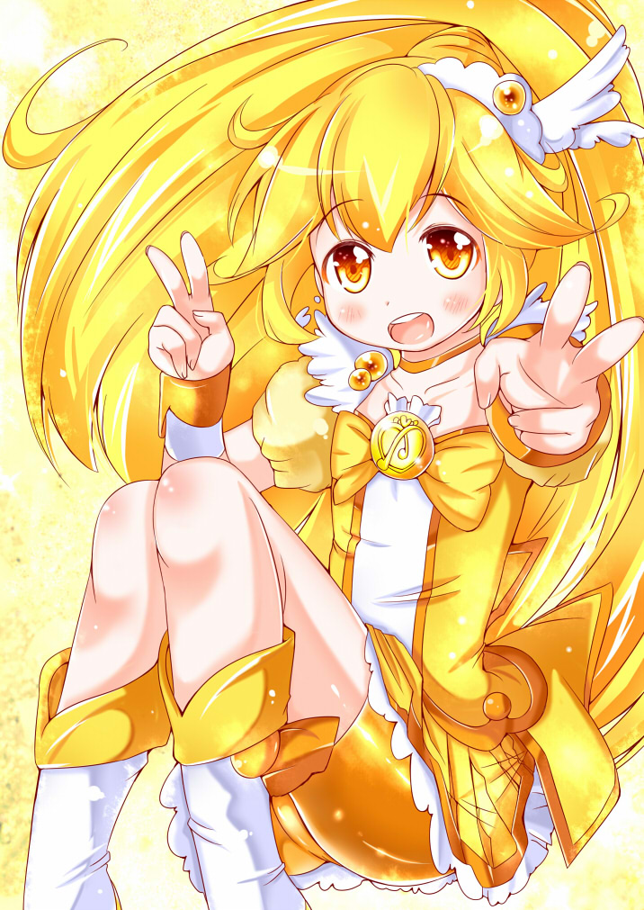 kise yayoi and cure peace (precure and 1 more) drawn by mad_(hazukiken)