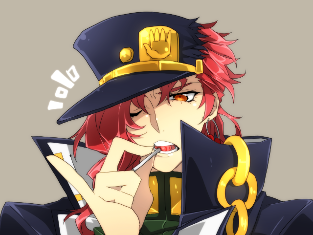 kakyoin noriaki (jojo no kimyou na bouken and 1 more) drawn by haseko123