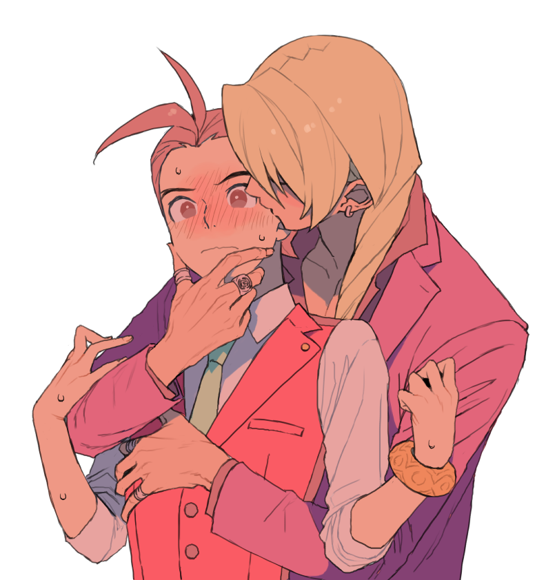 apollo justice and klavier gavin (ace attorney) drawn by ouse_(otussger)