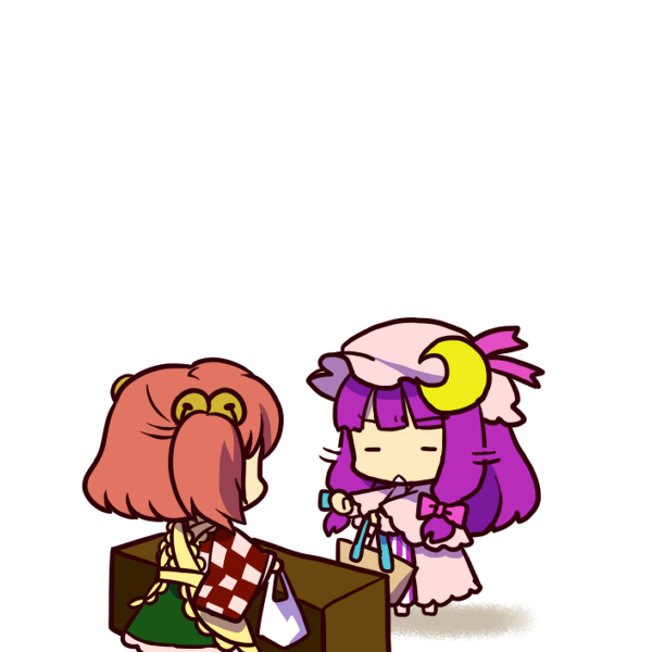 patchouli knowledge and motoori kosuzu (touhou) drawn by socha