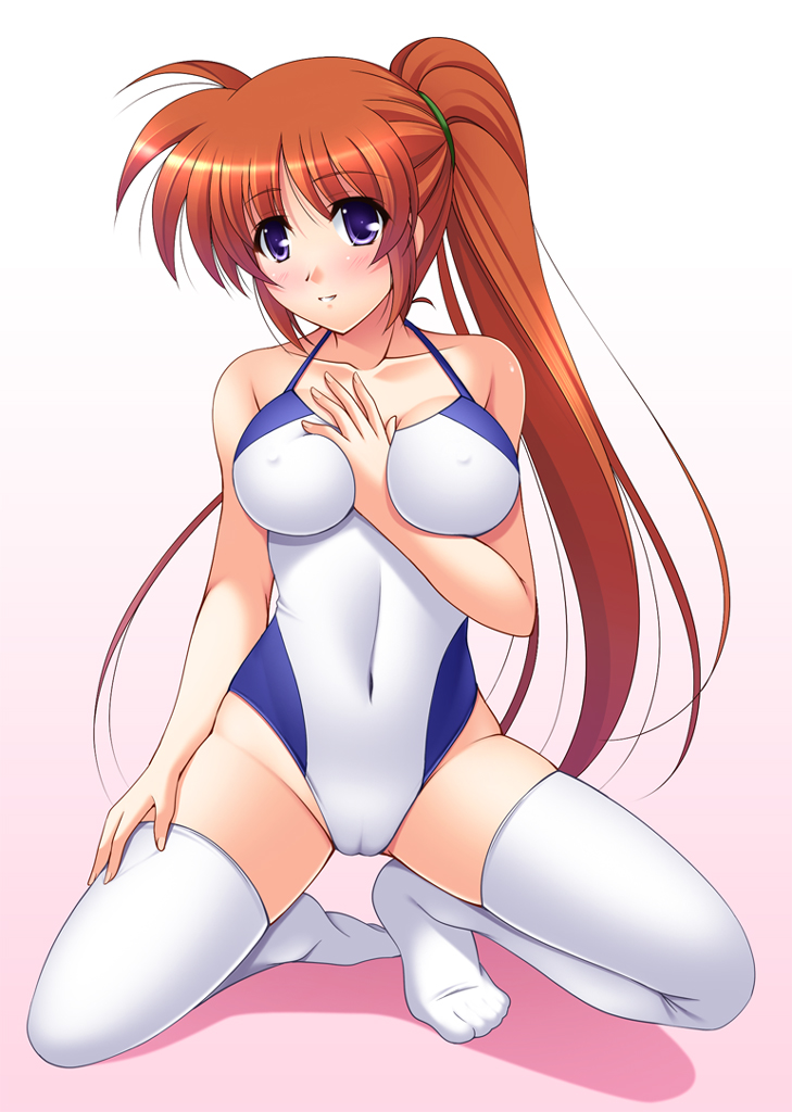 takamachi nanoha (lyrical nanoha and 1 more) drawn by narutaki_shin