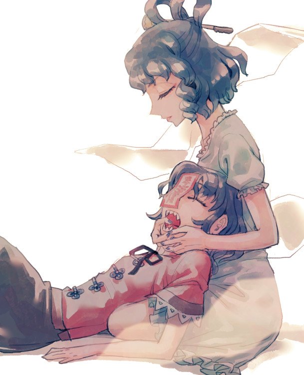 kaku seiga and miyako yoshika (touhou) drawn by meimaru_inuchiyo