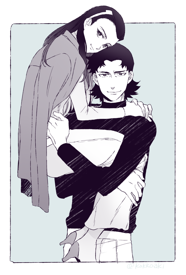 shirato mikio and shirato yukiko (megalobox) drawn by kakkoaki