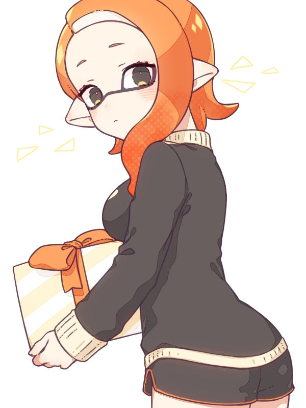 inkling player character and inkling girl (splatoon) drawn by inuowour