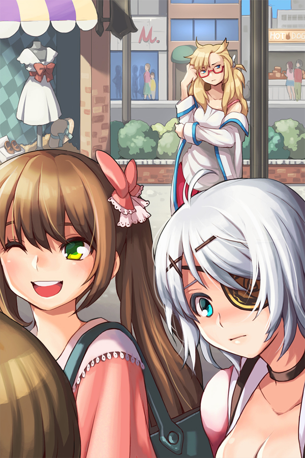iri flina, quartermaster knight, and katie (sword girls) drawn by wooni
