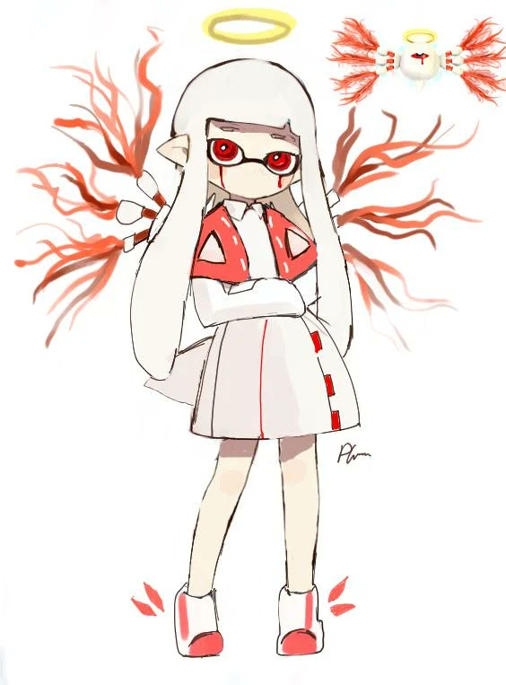 inkling player character and zero two (splatoon and 2 more) drawn by inf1n1teart and nibroc_rock_(artist)