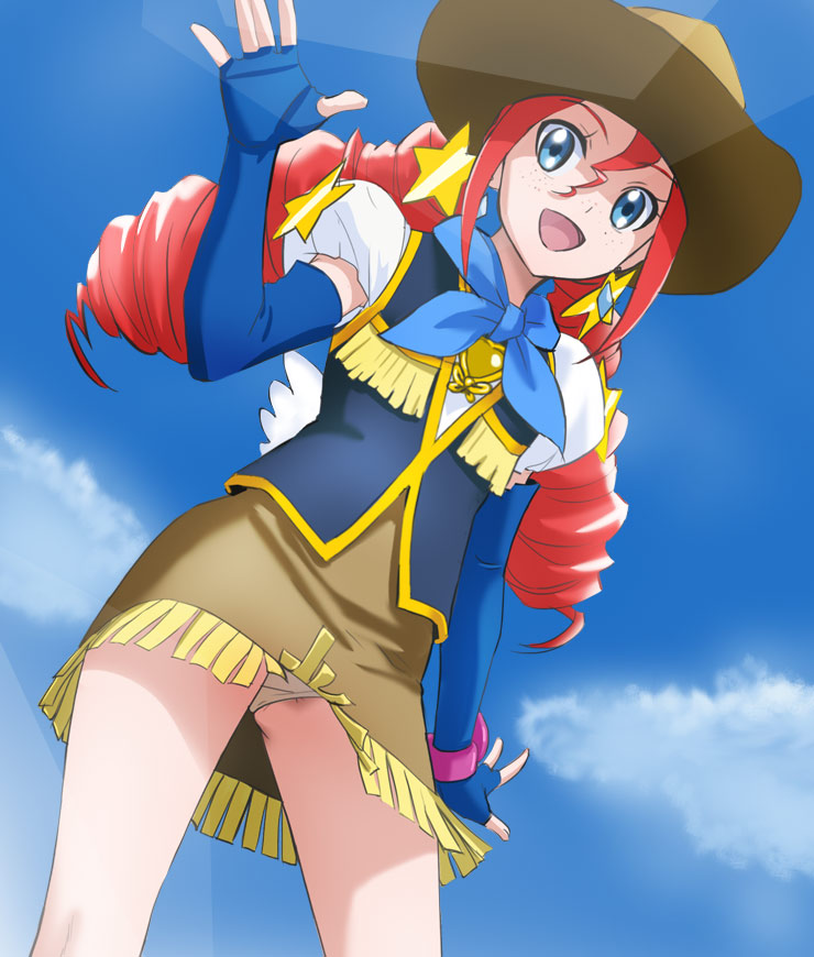 red haired cure (precure and 1 more) drawn by haruyama_kazunori
