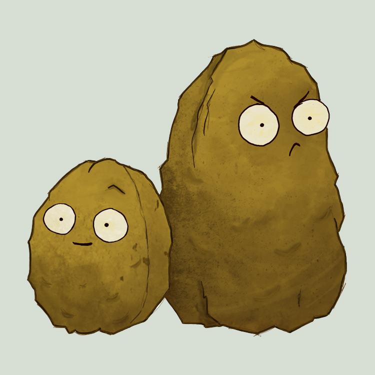 wall-nut and tall-nut (plants vs. zombies) drawn by icequeen-