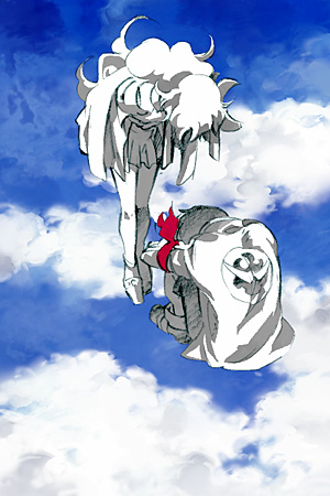 nia teppelin and simon (tengen toppa gurren lagann) drawn by akutsu_(yuumi)