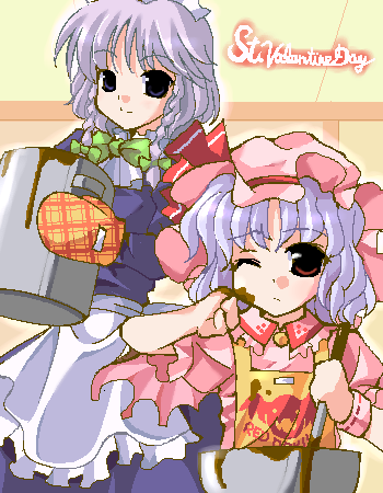 remilia scarlet and izayoi sakuya (touhou) drawn by aoi_masami