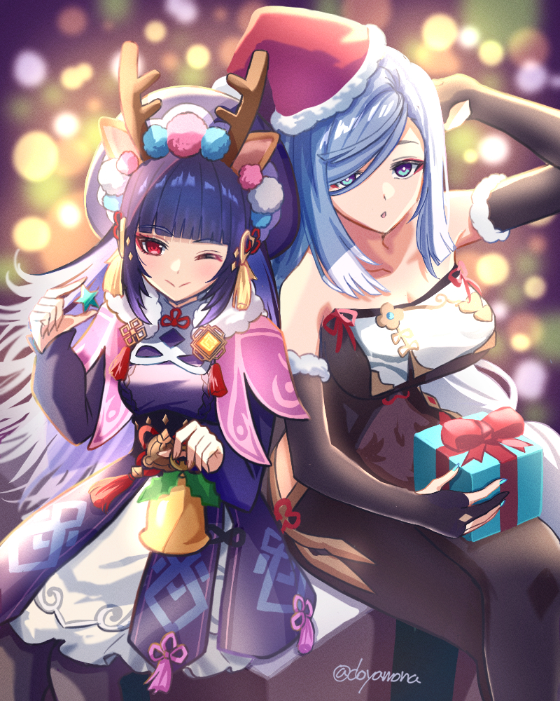 shenhe and yun jin (genshin impact) drawn by nanamo_yado