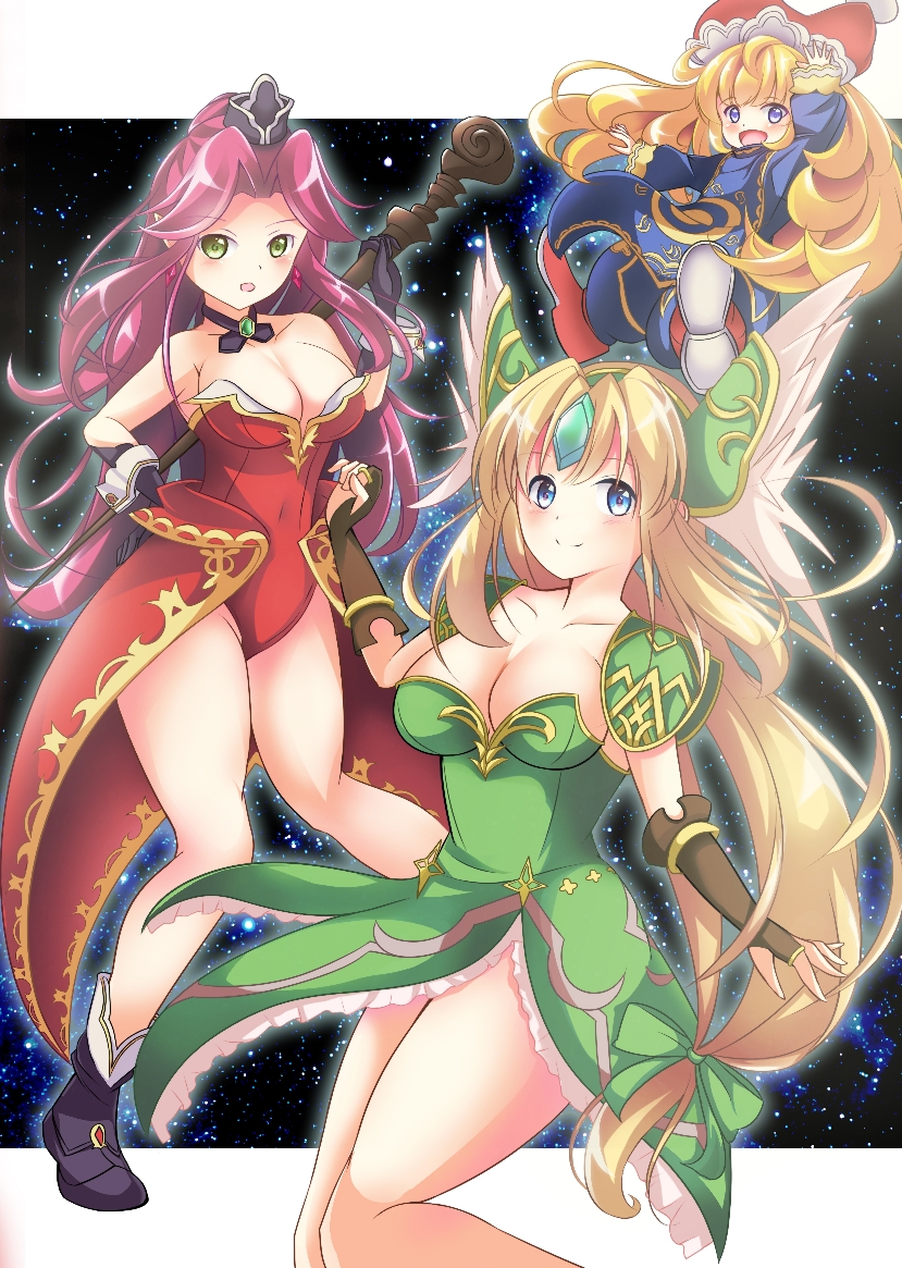 riesz, angela, and charlotte (seiken densetsu and 1 more) drawn by tomaton