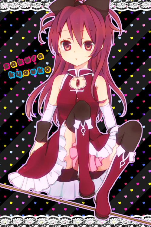 sakura kyoko (mahou shoujo madoka magica) drawn by haseixi
