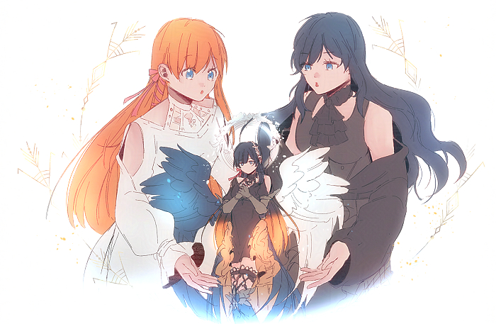 ryne waters, gaia, mitron, and pandora (final fantasy and 1 more) drawn by ff14hioo_oo7