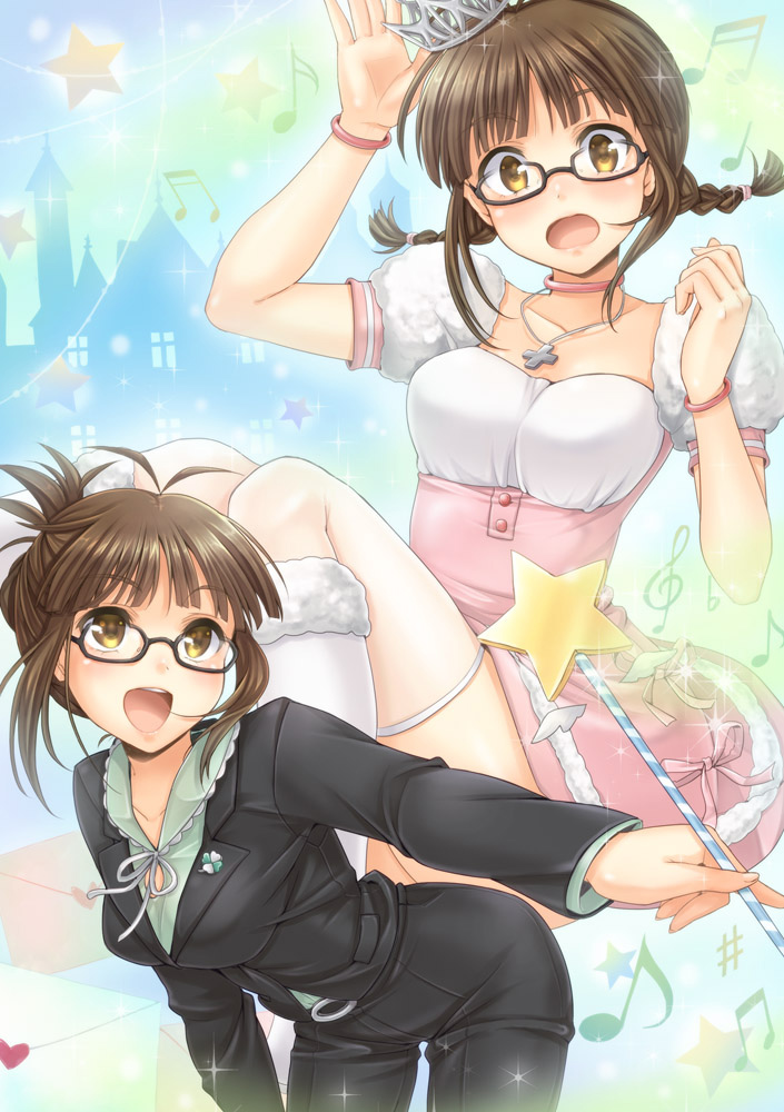 akizuki ritsuko (idolmaster and 2 more) drawn by courreges_ace