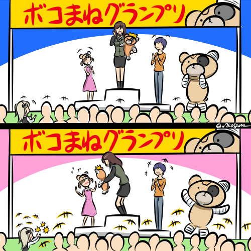 shimada arisu, boko, megumi, and fujimura ayumi (girls und panzer) drawn by kogane_(staygold)