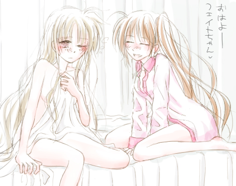 fate testarossa and takamachi nanoha (lyrical nanoha and 3 more)