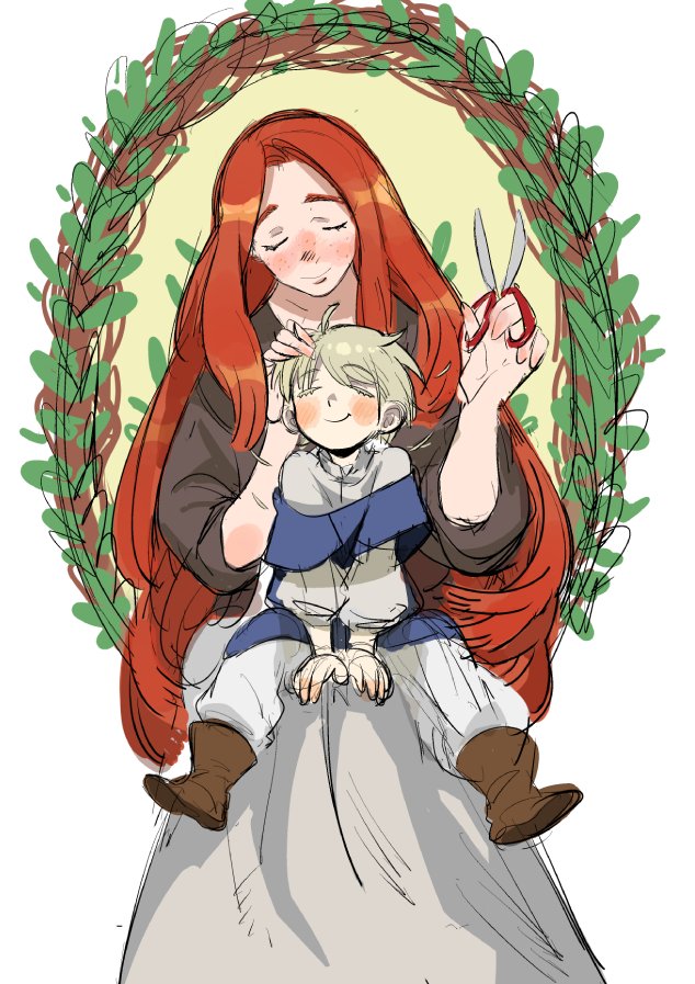 falin touden and mrs. touden (dungeon meshi) drawn by leichen6194