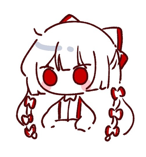 fujiwara no mokou (touhou) drawn by mei_(meiday_mise)