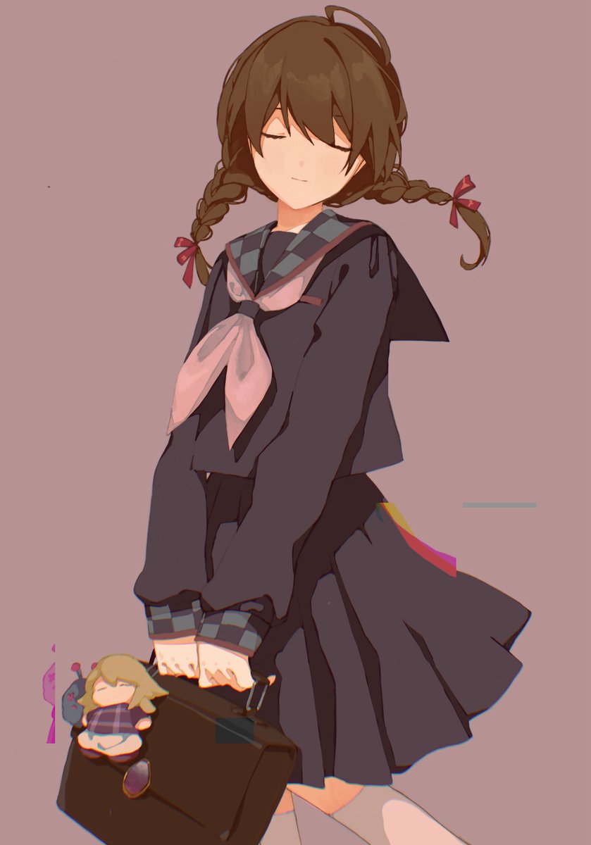 madotsuki and urotsuki (yume nikki and 1 more) drawn by fuyuki_eru