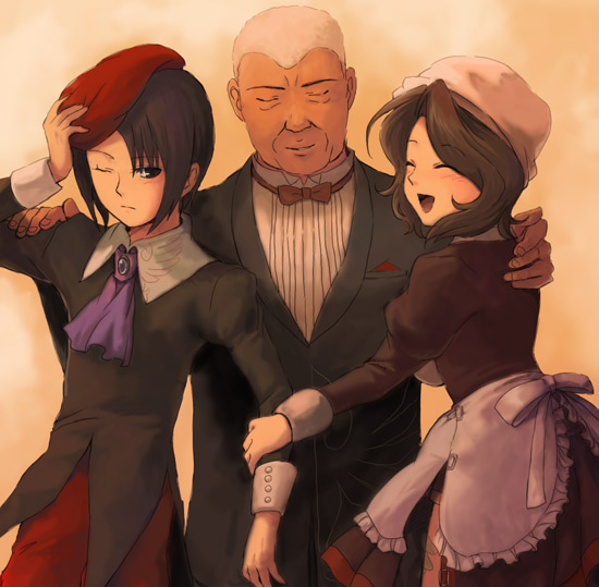 shannon, kanon, and ronoue genji (umineko no naku koro ni) drawn by furutachirikonbu