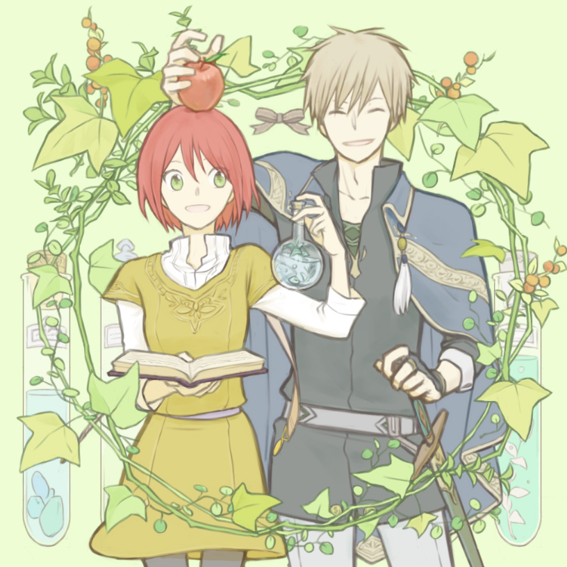 shirayuki and zen wistalia (akagami no shirayukihime) drawn by shiroku