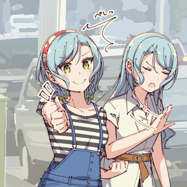 hikawa sayo and hikawa hina (bang dream!) drawn by ayasaka
