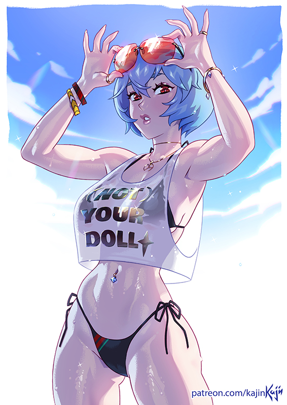 ayanami rei (neon genesis evangelion) drawn by kajin_(kajinman)