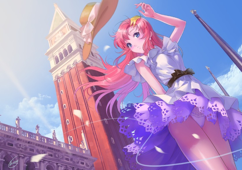 lacus clyne (gundam and 1 more) drawn by sakyuu_(flandis)