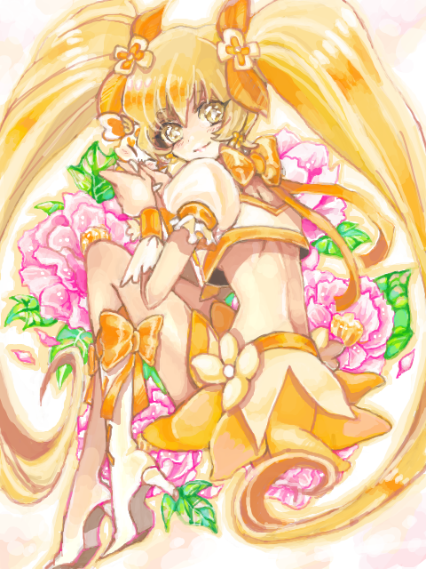 myoudouin itsuki, cure sunshine, and potpourri (precure and 1 more) drawn by j-peg