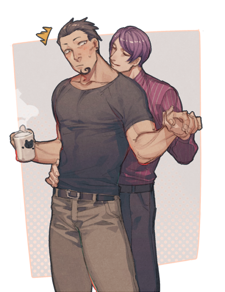 tsukiyama shuu and banjou kazuichi (tokyo ghoul) drawn by zoo_(oukakumaku)