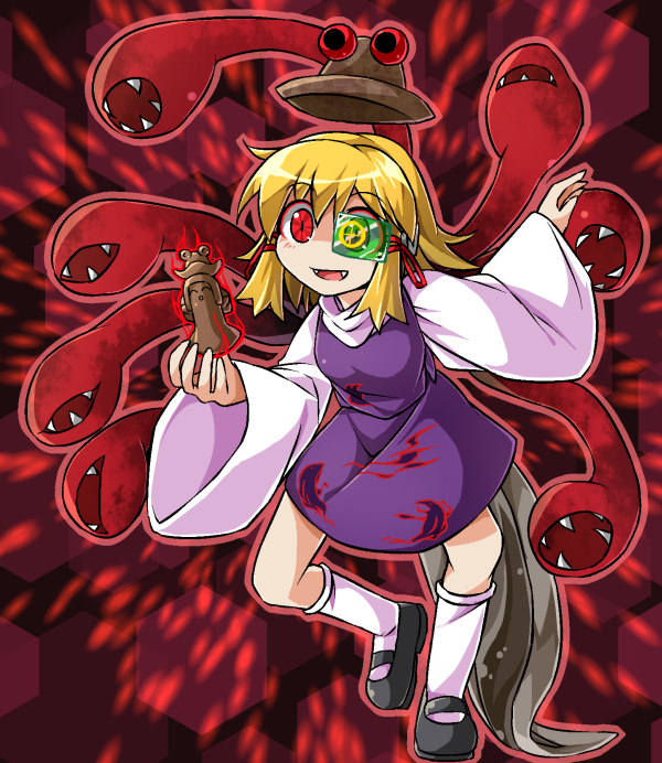moriya suwako and kaibara elena (touhou and 2 more) drawn by fun_bo