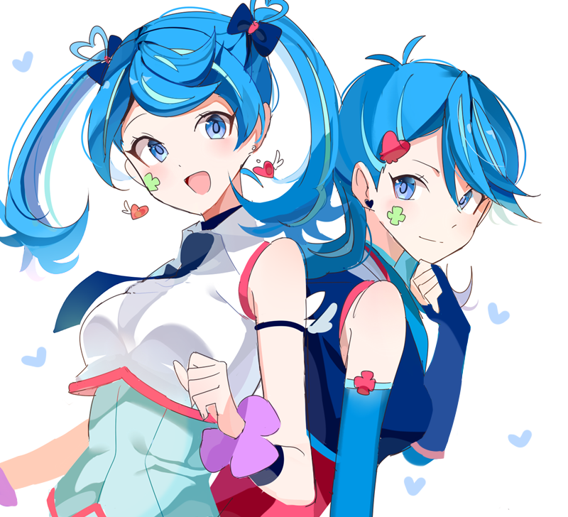 zaizen aoi, blue angel, and blue girl (yu-gi-oh! and 1 more) drawn by joman