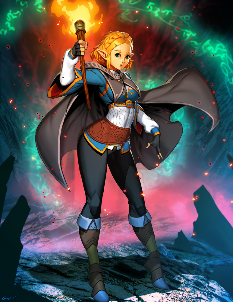 princess zelda (the legend of zelda and 1 more) drawn by genzoman