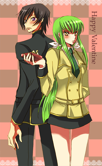 c.c. and lelouch vi britannia (code geass) drawn by koromo_(kinu)