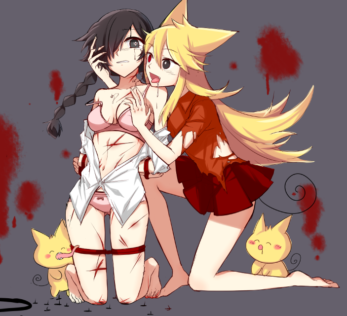kurai yonaka and moge-ko (funamusea and 1 more) drawn by savi_(byakushimc)